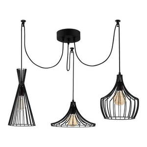 Čierne závesné svietidlo s kovovým tienidlom Mezopotamya – Opviq lights vyobraziť