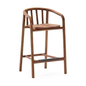 Drevená záhradná barová stolička v prírodnej farbe Turqueta – Kave Home vyobraziť