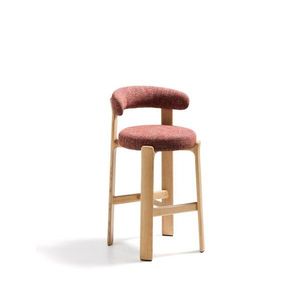 Barová stolička z jaseňového dreva v terakotovej farbe/v svetlo prírodnej farbe (výška sedadla 75 cm) Granite – Kave Home vyobraziť