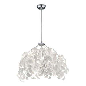 Biele závesné svietidlo Reality Pendant Leavy, výška 150 cm vyobraziť