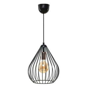 Čierne závesné svietidlo s kovovým tienidlom ø 24 cm Fasah – Opviq lights vyobraziť