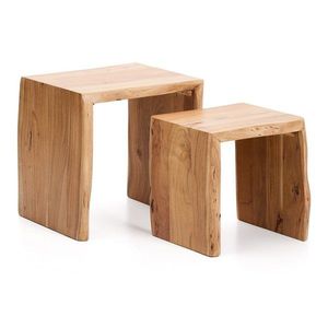 Odkladacie stolíky v súprave 2 ks z masívu akácie 40x50 cm Lomiri – Kave Home vyobraziť