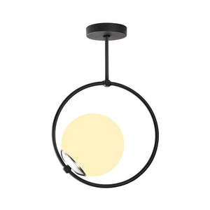 Čierne závesné svietidlo so skleneným tienidlom Chandelier – Opviq lights vyobraziť