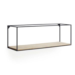 Čierna/v prírodnej farbe polica z jedlového dreva 90 cm Elisha – Kave Home vyobraziť