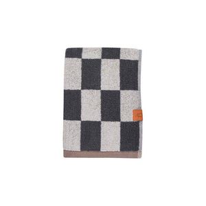 Antracitové/béžové froté uteráky v súprave 2 ks z bio bavlny 40x55 cm Retro – Mette Ditmer Denmark vyobraziť