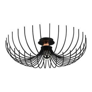 Čierne stropné svietidlo s kovovým tienidlom ø 56 cm Aspendos – Opviq lights vyobraziť