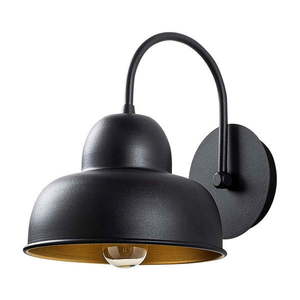 Čierne nástenné svietidlo ø 20 cm Multan – Opviq lights vyobraziť