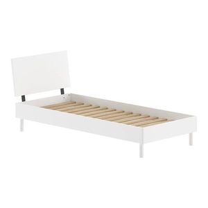 Biela jednolôžková posteľ z bukového dreva s roštom 90x200 cm Forrest – Vipack vyobraziť