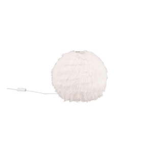 Krémová stolová lampa (výška 24 cm) Furry - Reality vyobraziť