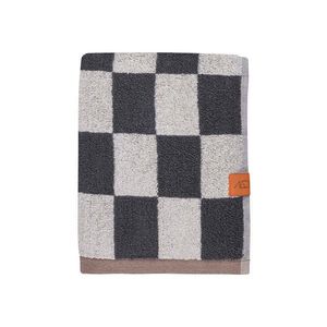 Antracitový/béžový froté uterák z bio bavlny 50x90 cm Retro – Mette Ditmer Denmark vyobraziť