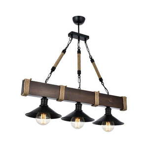 Tmavohnedé závesné svietidlo s kovovým tienidlom Kütük Ceviz – Opviq lights vyobraziť