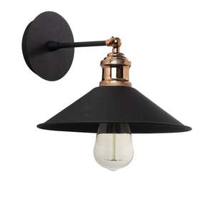 Čierne nástenné svietidlo ø 24 cm Berceste – Opviq lights vyobraziť