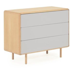 Sivá/v prírodnej farbe komoda v dekore jaseňa 99x78, 5x42 cm Anielle – Kave Home vyobraziť