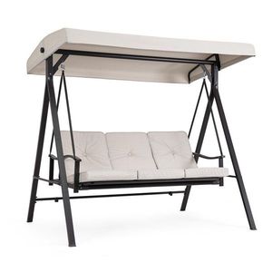 Antracitová/béžová kovová záhradná hojdačka Taurus – Bizzotto vyobraziť