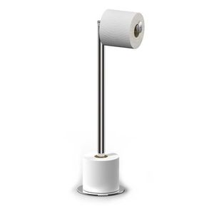 Kovový stojan na toaletný papier v lesklej striebornej farbe EasyStore Luxe – Joseph Joseph vyobraziť