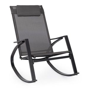 Antracitové kovové záhradné kreslo Ercolano – Bizzotto vyobraziť