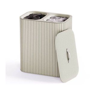 Béžový bambusový kôš na bielizeň 2x45 l Tota Luxe – Joseph Joseph vyobraziť