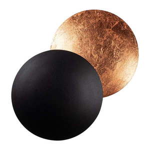 Čierne/v medenej farbe LED nástenné svietidlo ø 25 cm Yosma – Opviq lights vyobraziť