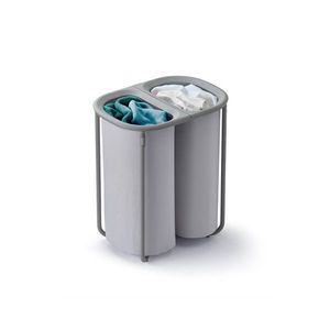 Svetlosivý látkový kôš na bielizeň 2x40 l Duo – Joseph Joseph vyobraziť