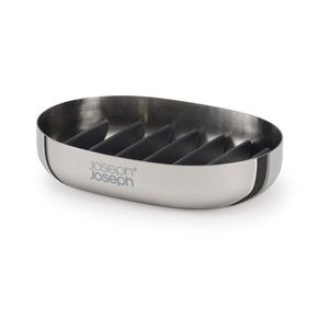 Nádobka na mydlo z nehrdzavejúcej ocele v lesklej striebornej farbe EasyStore Luxe – Joseph Joseph vyobraziť