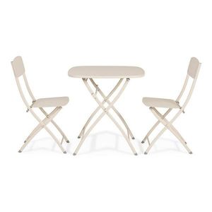 Béžová oceľová záhradná jedálenská súprava pre 2 osoby Yvonne – Bizzotto vyobraziť