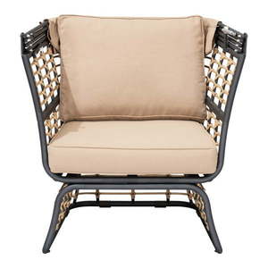 Béžové kovové záhradné kreslo Paros – Garden Pleasure vyobraziť
