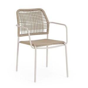 Béžová/v prírodnej farbe kovová záhradná stolička Jable – Bizzotto vyobraziť