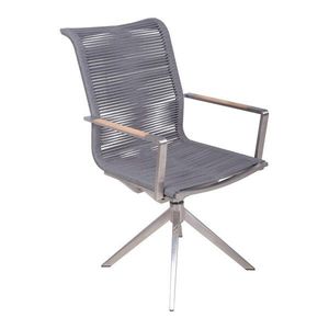 Sivá kovová záhradná stolička Rubiera – Garden Pleasure vyobraziť