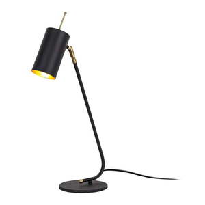 Čierna/v zlatej farbe stolová lampa s kovovým tienidlom (výška 55 cm) Sivani – Opviq lights vyobraziť