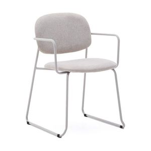 Béžová kovová jedálenská stolička s podrúčkami Meli – Kave Home vyobraziť