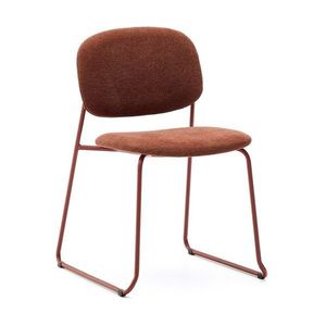 Kovová stohovateľná jedálenská stolička v terakotovej farbe Meli – Kave Home vyobraziť