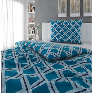 Novel POSTEĽNÁ BIELIZEŇ, satén, modrá, tyrkysová, 140/200 cm vyobraziť