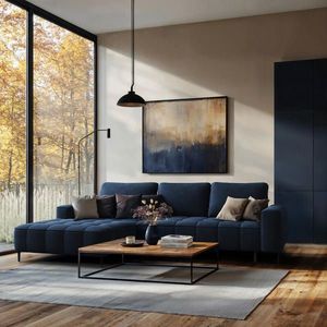 Livetastic ROZKLADACIA ROHOVÁ POHOVKA, textil, tmavomodrá vyobraziť