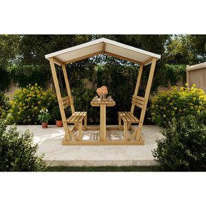 Ambia Garden SÚPRAVA ZÁHRADNÉHO NÁBYTKU drevo, textil vyobraziť