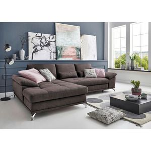 Sit & More ROHOVÁ SEDACIA SÚPRAVA, textil, tmavohnedá vyobraziť