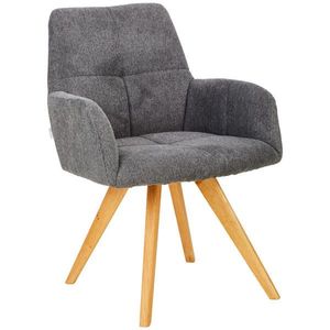 Linea Natura STOLIČKA S PODRÚČKAMI, tkaná textília, antracitová vyobraziť