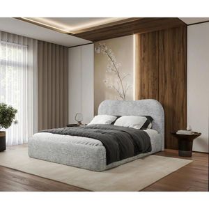 MID.YOU ČALÚNENÁ POSTEĽ, 180/200 cm, sivá vyobraziť