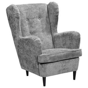 MID.YOU KRESLO UŠIAK, textil, sivá vyobraziť