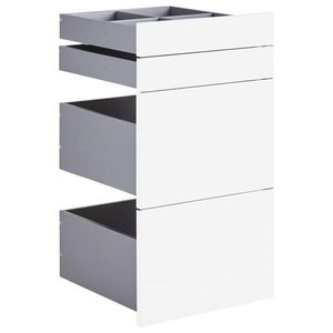 Hom`in SADA ZÁSUVIEK, biela s vysokým leskom, 45, 3/83/46, 8 cm vyobraziť