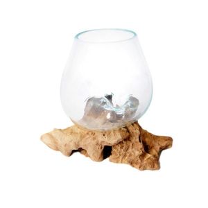 Ambia Home VÁZA, drevo, sklo, 15 cm vyobraziť