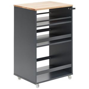 MID.YOU SERVÍROVACÍ VOZÍK, sivá, prírodná farba, 50/38/78 cm vyobraziť