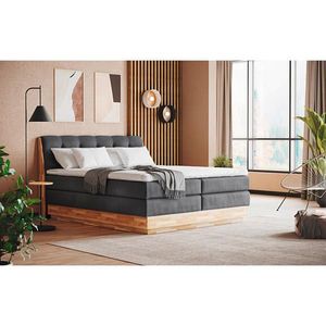 BOXSPRINGOVÁ POSTEĽ, 180/200 cm, antracitová vyobraziť
