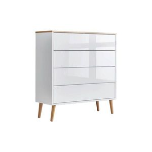 MID.YOU KOMODA, biela, farba duba, biela s vysokým leskom, 79/86/33 cm vyobraziť