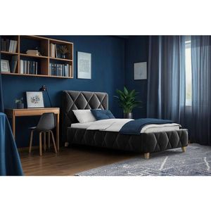 MID.YOU ČALÚNENÁ POSTEĽ, 100/200 cm, antracitová vyobraziť