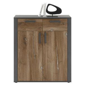 MID.YOU KOMODA, sivá, starobylý dub, 89/102/38 cm vyobraziť