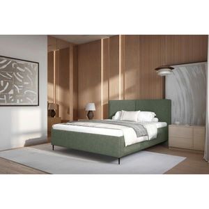 MID.YOU ČALÚNENÁ POSTEĽ, 140/200 cm, tmavozelená vyobraziť
