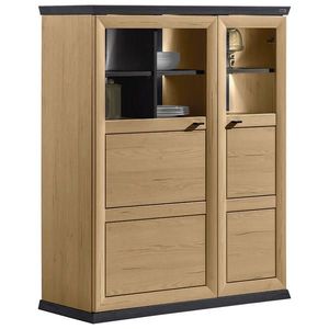 Hom`in VYSOKÁ KOMODA, tmavosivá, dub artisan, 110/134/43 cm vyobraziť