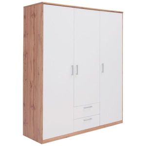 Xora SKRIŇA S OTOČNÝMI DVERAMI, biela, dub wotan, 157/194/54 cm vyobraziť