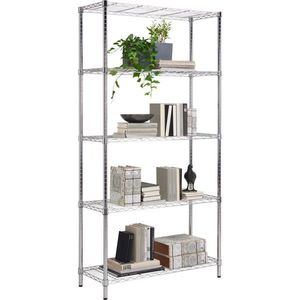 Carryhome REGÁL, chrómová, oceľ, 91/183, 5/35, 5 cm vyobraziť