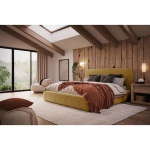 MID.YOU ČALÚNENÁ POSTEĽ, 160/200 cm, žltá vyobraziť